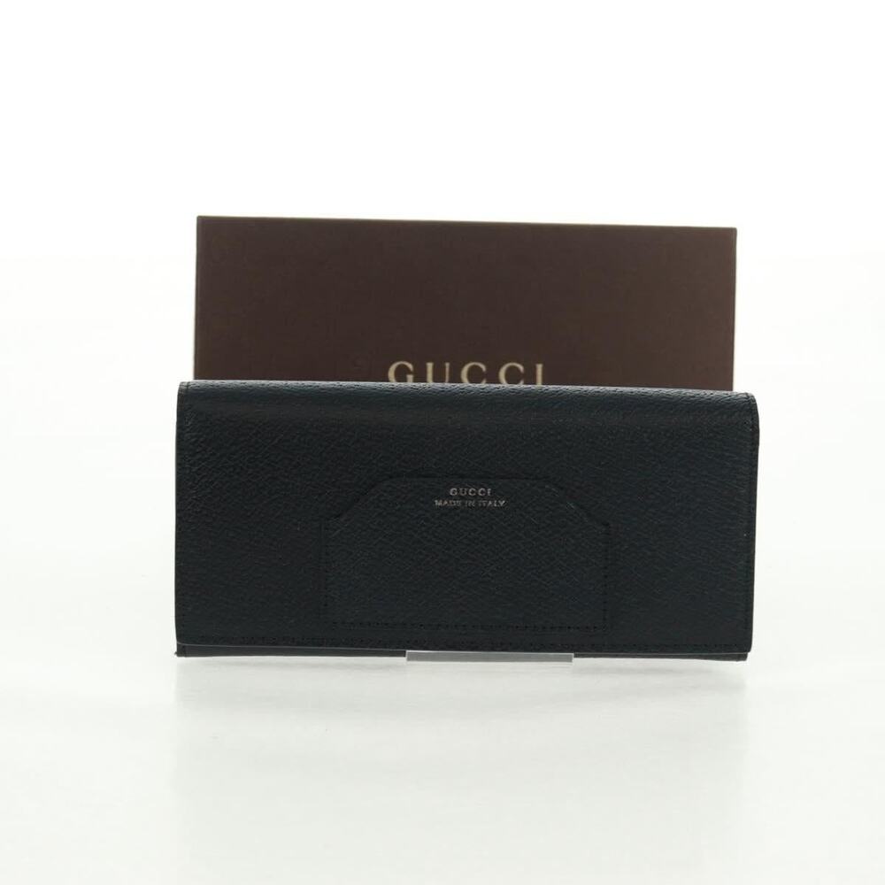 Gucci Leather Long Wallet Black